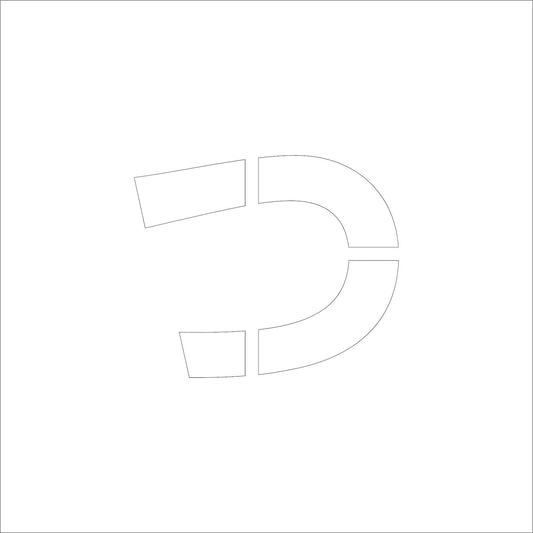 吹付けプレート　ステンシル　文字高１５０　ひらがな　つ　マグネット