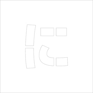 吹付けプレート　ステンシル　文字高１５０　ひらがな　に　マグネット