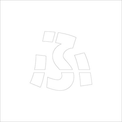 吹付けプレート　ステンシル　文字高２００　ひらがな　ふ　マグネット