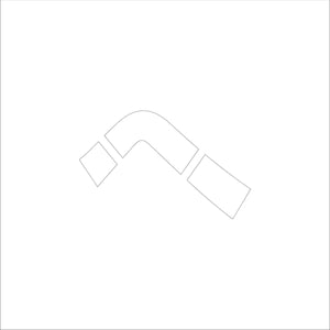 吹付けプレート　ステンシル　文字高２００　ひらがな　へ　マグネット