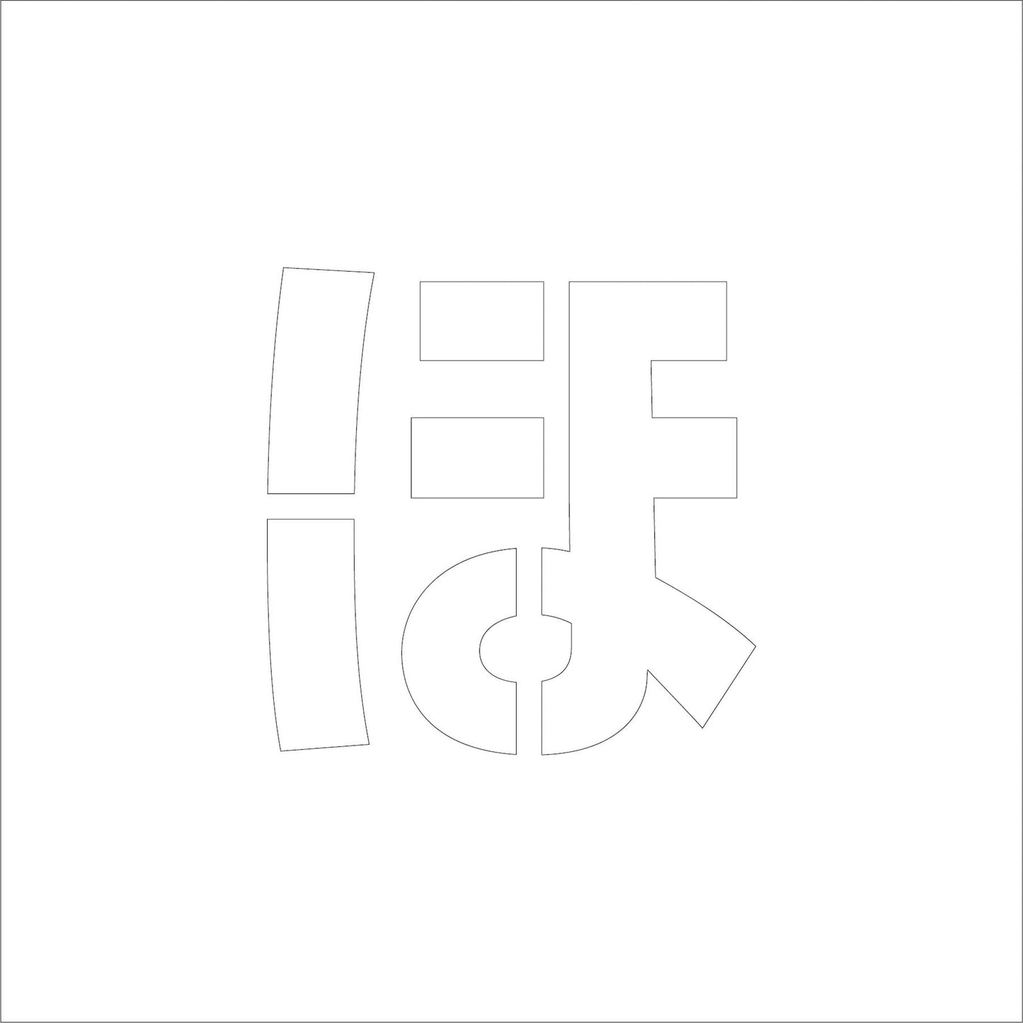 吹付けプレート　ステンシル　文字高３００　ひらがな　ほ　マグネット