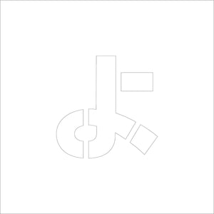 吹付けプレート　ステンシル　文字高１００　ひらがな　よ　マグネット