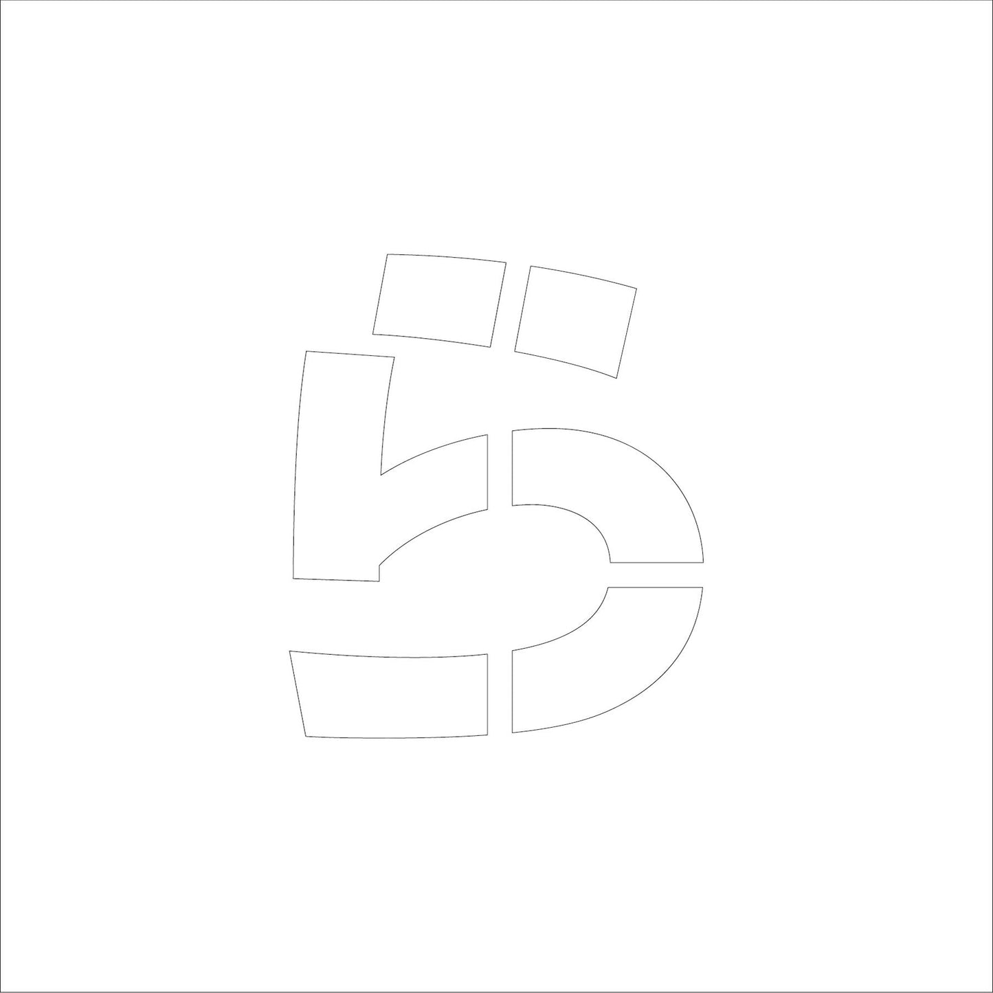 吹付けプレート　ステンシル　文字高３００　ひらがな　ら　マグネット