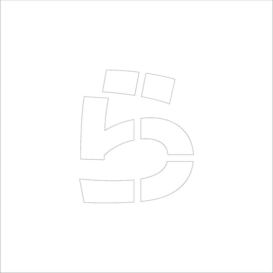吹付けプレート　ステンシル　文字高３００　ひらがな　ら　マグネット