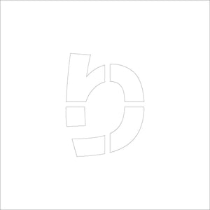 吹付けプレート　ステンシル　文字高１００　ひらがな　り　マグネット