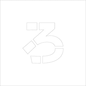 吹付けプレート　ステンシル　文字高１００　ひらがな　ろ　マグネット