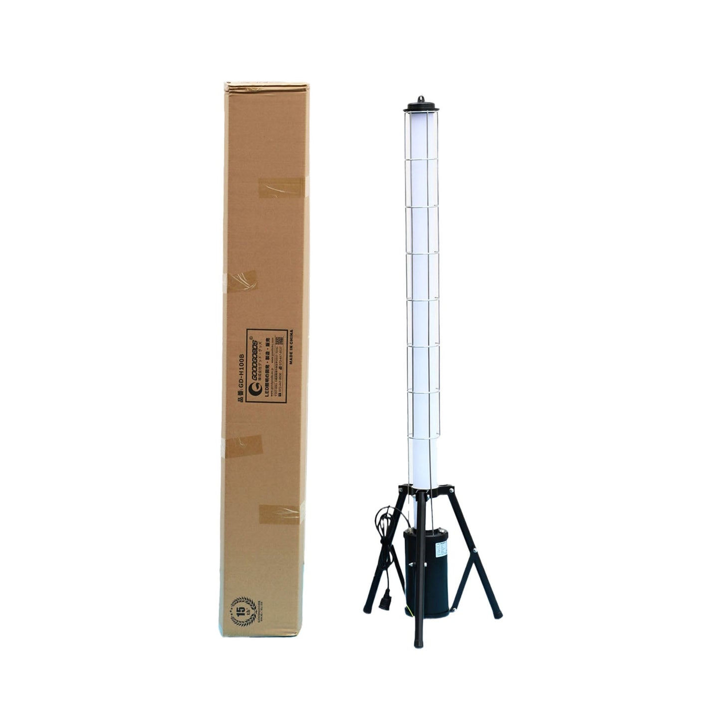 １００Ｗ　充電式　円柱型　ＬＥＤ作業灯　３６０°全方位配光
