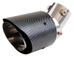 カー用品　マフラーカッターシングル　カーボン調