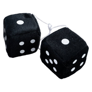 カー用品　ルームミラーダイス　ぬいぐるみ　ブラック