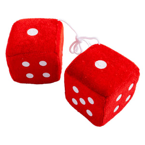 カー用品　ルームミラーダイス　ぬいぐるみ　レッド