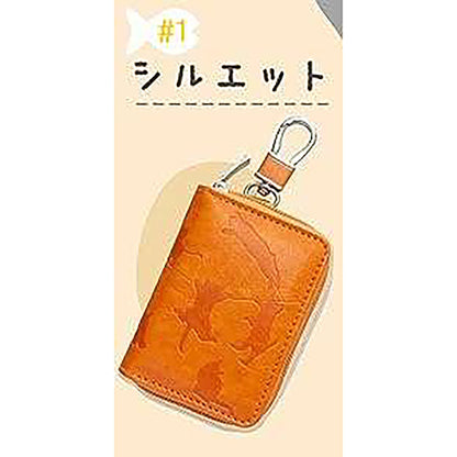 カー用品　ねこいっぱい　カードも入るスマートキーケース