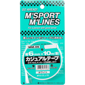 カー用品　カジュアルテープ　ＷＨ　幅６ｍｍ×１０ｍ巻