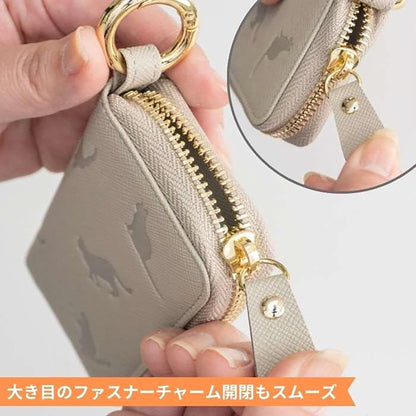 やっぱり猫が好き　スマートキーケース　グレージュ