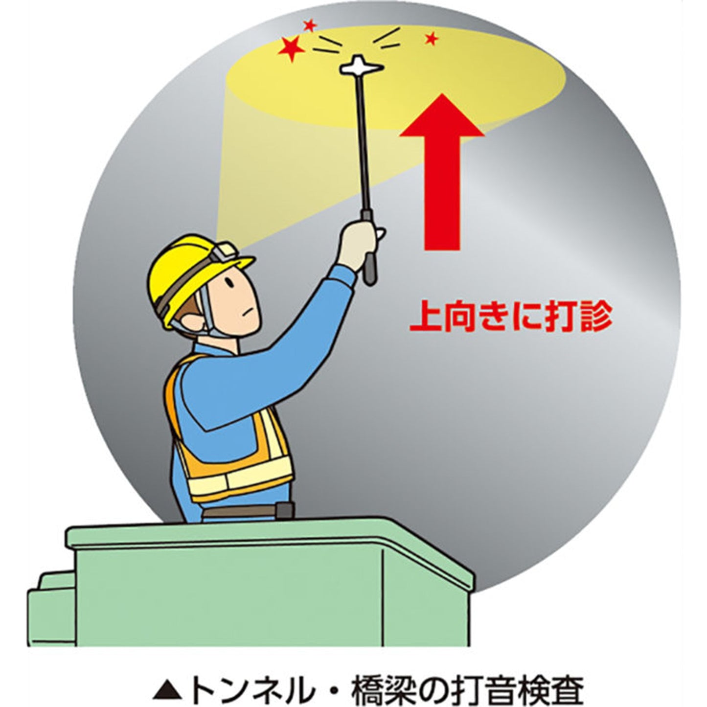 コンクリート点検ハンマー　1/2P 300㎜