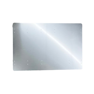 標識用アルミ基板　長方形型　平リブ２段　角R20　素地　H600×W900　厚さ2.0mm