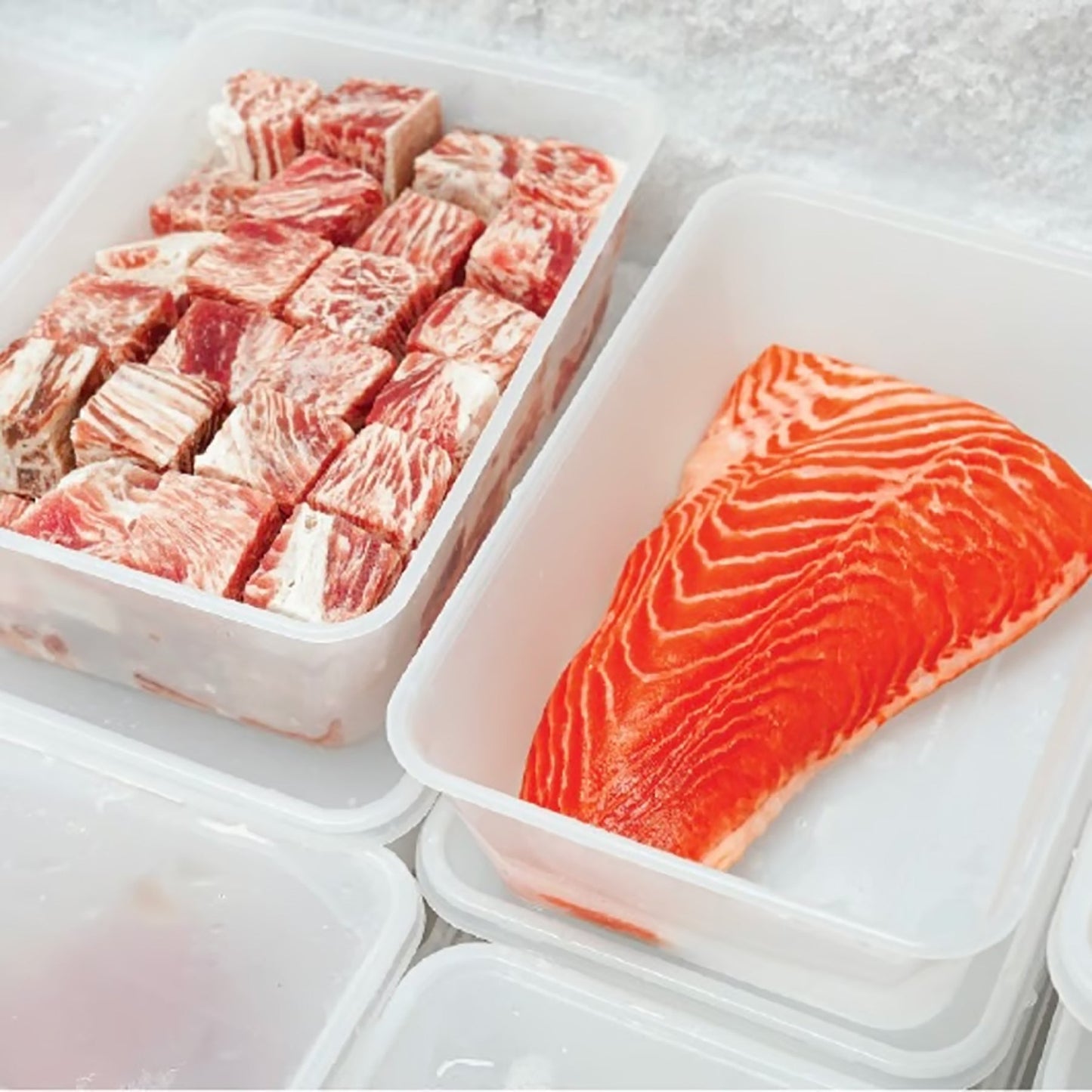 Ｋｉｉｐ　ＳＬａｐｐｅＲ　キープスラッパー　保存容器　長方形　Ｆｒｏｚｅｎタイプ　５００ｍｌ　２５０個入り