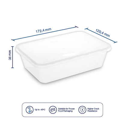 Ｋｉｉｐ　ＳＬａｐｐｅＲ　キープスラッパー　保存容器　長方形　Ｆｒｏｚｅｎタイプ　５００ｍｌ　２５０個入り
