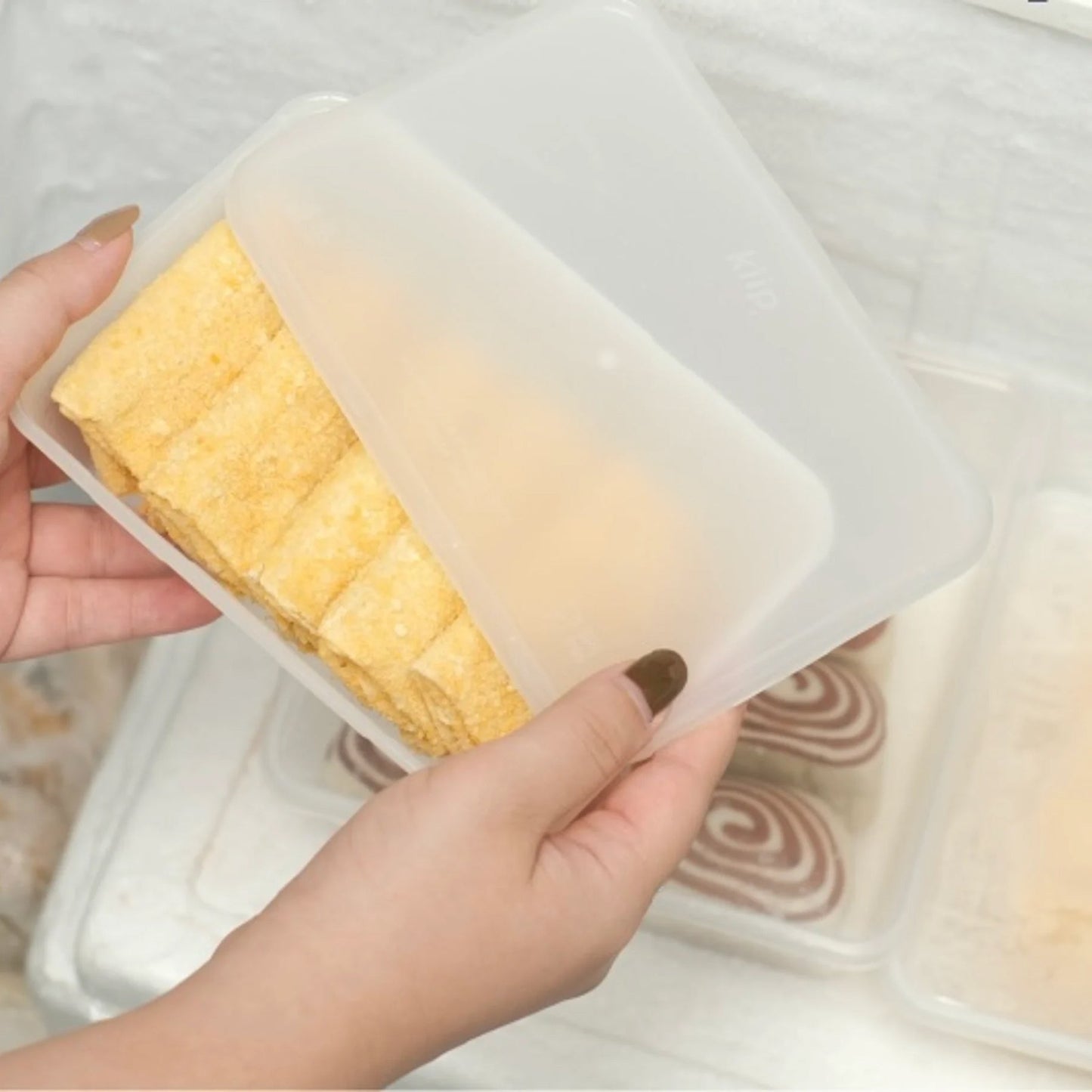 Ｋｉｉｐ　ＳＬａｐｐｅＲ　キープスラッパー　保存容器　長方形　Ｆｒｏｚｅｎタイプ　６５０ｍｌ　２５０個入り