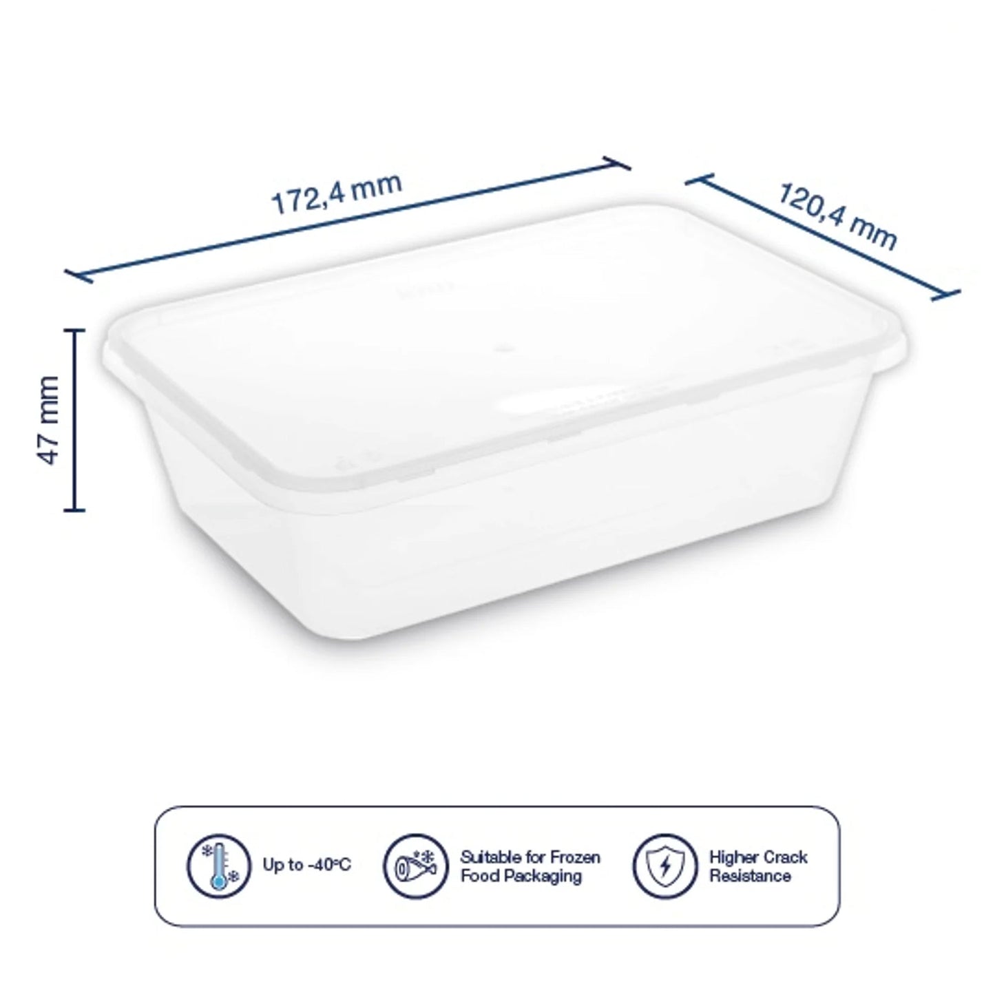 Ｋｉｉｐ　ＳＬａｐｐｅＲ　キープスラッパー　保存容器　長方形　Ｆｒｏｚｅｎタイプ　６５０ｍｌ　２５０個入り