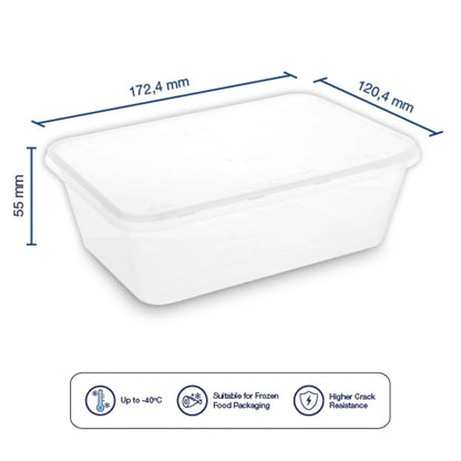 Ｋｉｉｐ　ＳＬａｐｐｅＲ　キープスラッパー　保存容器　長方形　Ｆｒｏｚｅｎタイプ　７５０ｍｌ　２５０個入り