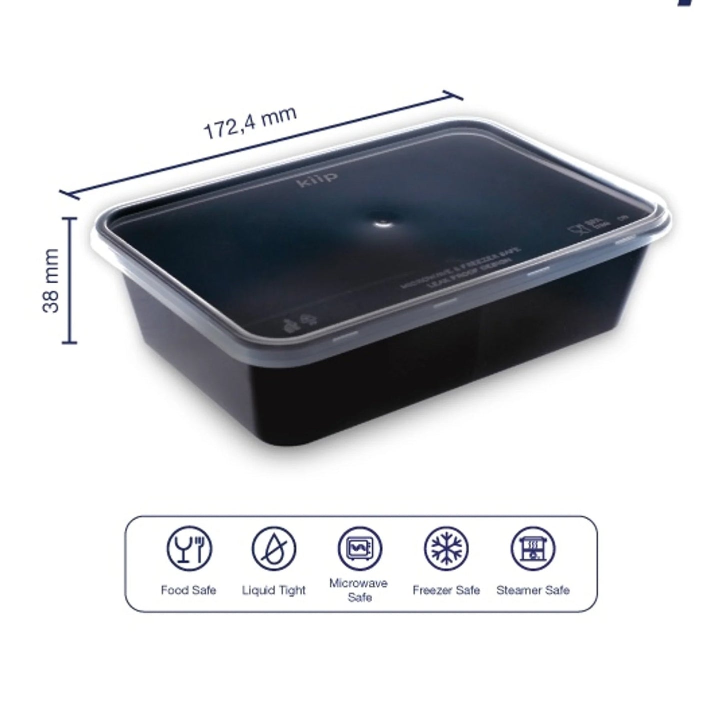 Ｋｉｉｐ　ＳＬａｐｐｅＲ　キープスラッパー　保存容器　長方形　Ｂｌａｃｋタイプ　５００ｍｌ　２５０個入り