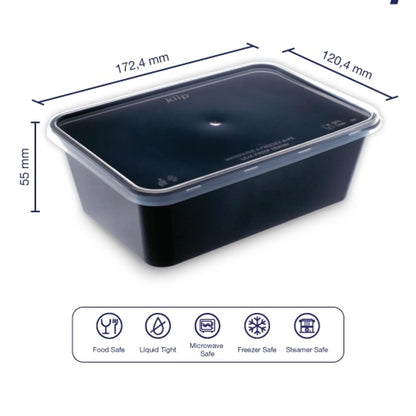 Ｋｉｉｐ　ＳＬａｐｐｅＲ　キープスラッパー　保存容器　長方形　Ｂｌａｃｋタイプ　７５０ｍｌ　２５０個入り