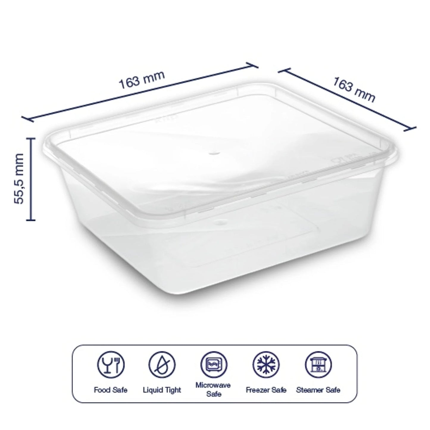 Ｋｉｉｐ　ＳＬａｐｐｅＲ　キープスラッパー　保存容器　正方形　スクエアタイプ　１０００ｍｌ　１５０個入り