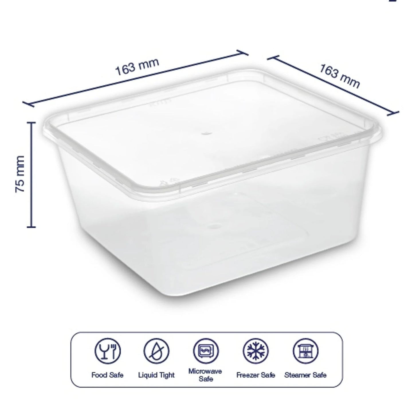 Ｋｉｉｐ　ＳＬａｐｐｅＲ　キープスラッパー　保存容器　正方形　スクエアタイプ　１５００ｍｌ　１５０個入り
