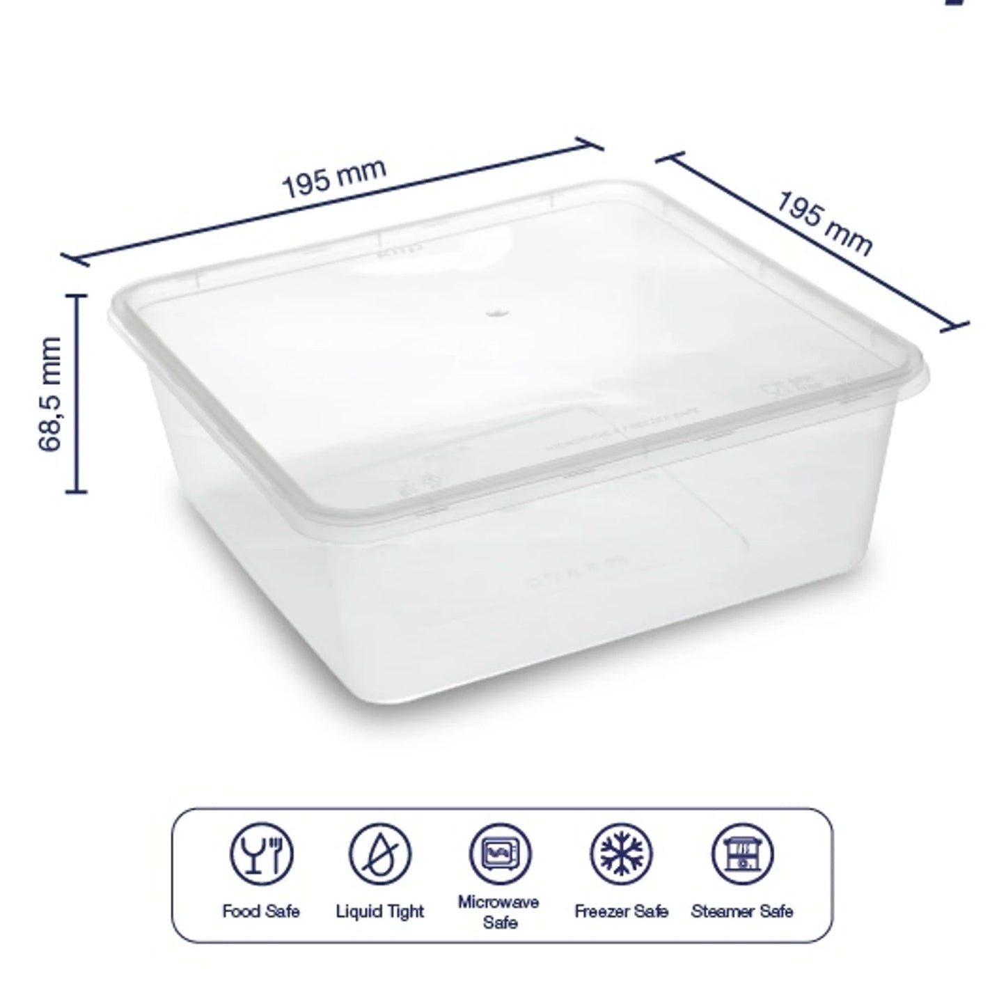 Ｋｉｉｐ　ＳＬａｐｐｅＲ　キープスラッパー　保存容器　正方形　スクエアタイプ　２０００ｍｌ　１５０個入り