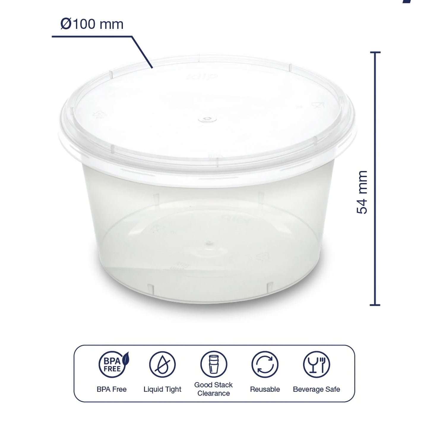 Ｋｉｉｐ　ＳＬａｐｐｅＲ　キープスラッパー　保存容器　丸形　Ｔｕｂタイプ　２５０ｍｌ　１２００個入り
