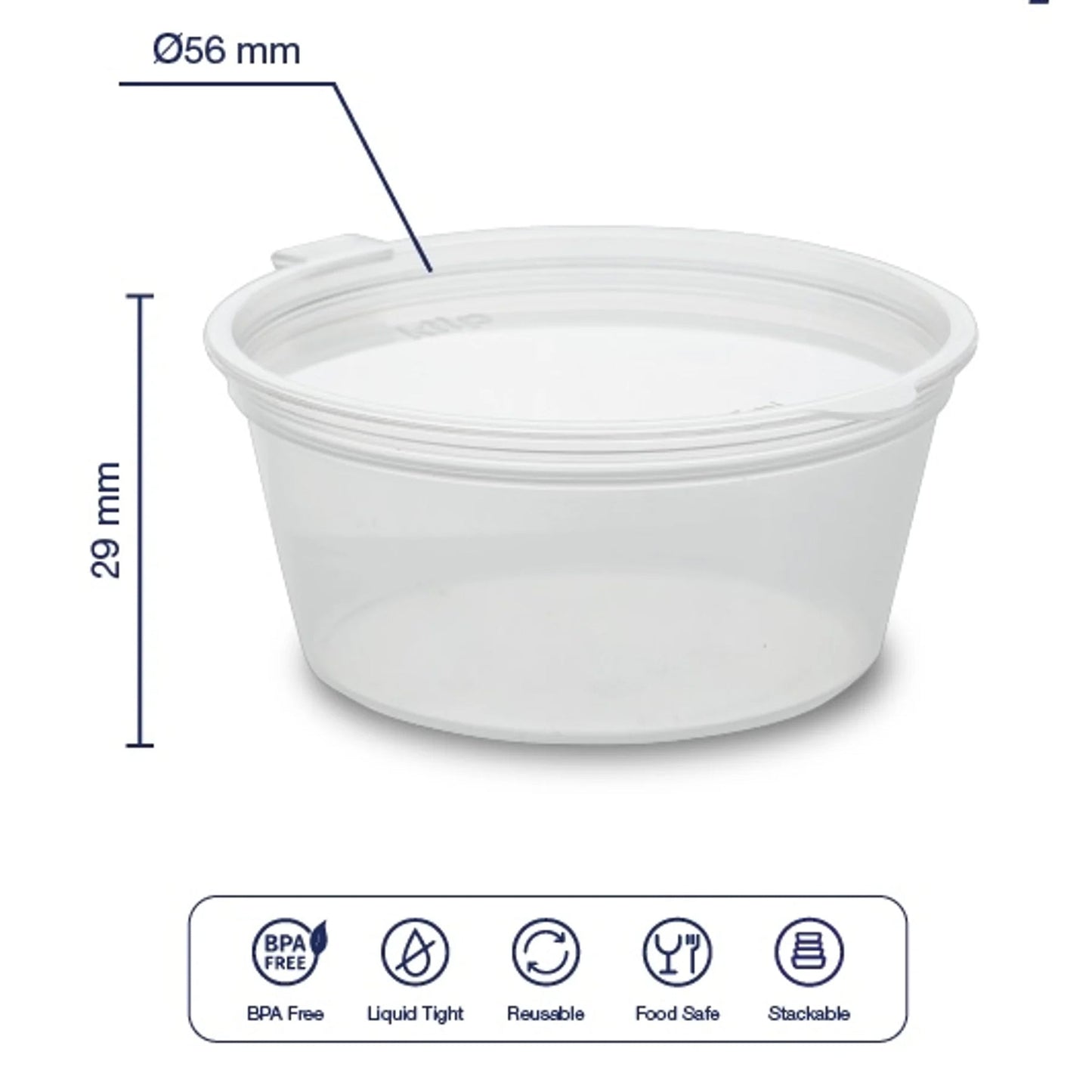 Ｋｉｉｐ　ＳＬａｐｐｅＲ　キープスラッパー　保存容器　丸形　Ｓａｕｃｅタイプ　３５ｍｌ　１２００個入り