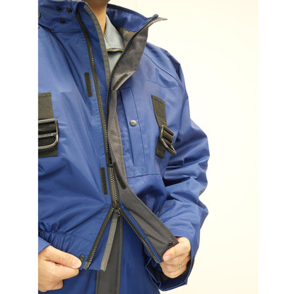 ＨＷ－０１　フルハーネス対応　レインジャケット　高所作業向け　チャコール
