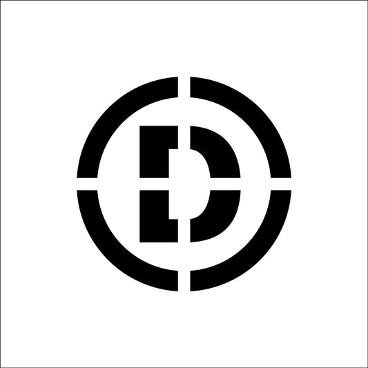 吹付プレート　ステンシル　文字高100　〇D