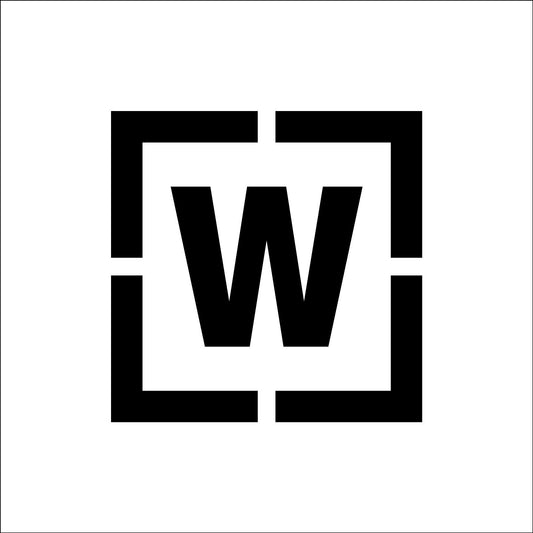 吹付プレート　ステンシル　文字高100　□W