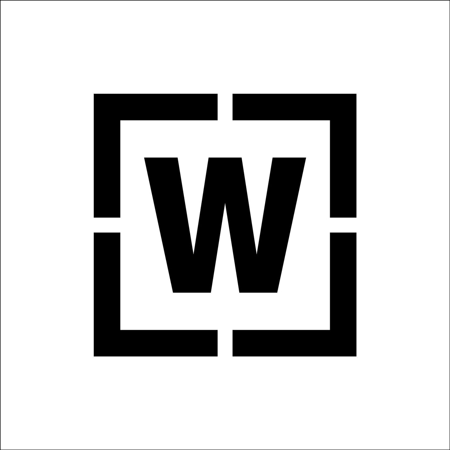 吹付プレートマグネット製　ステンシル　文字高150　□W