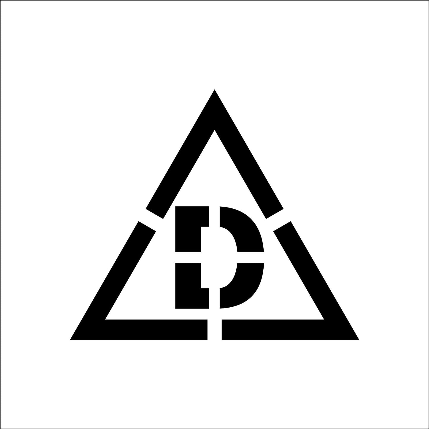 吹付プレートマグネット製　ステンシル　文字高150　△D