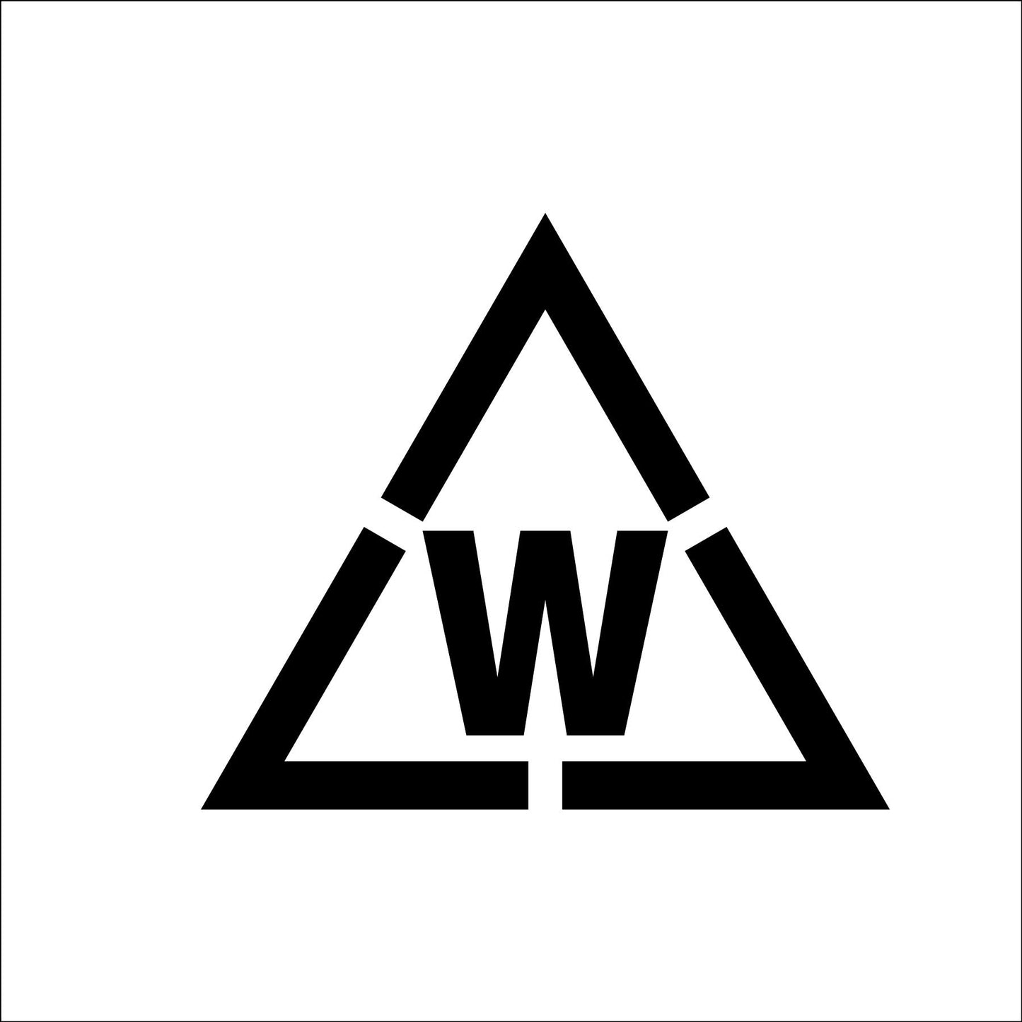 吹付プレートマグネット製　ステンシル　文字高150　△W