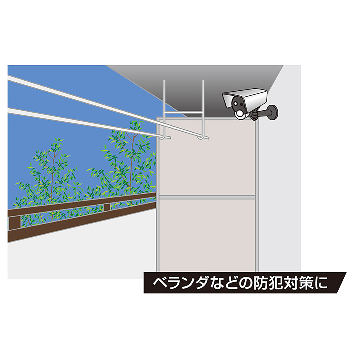 センサーライト付きダミーカメラ