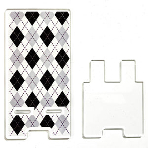 スマホスタンドアクリル　黒アーガイル　ＳＳＡＣ－１１