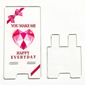 スマホスタンドアクリル　ハート宝石　ＳＳＡＣ－１５