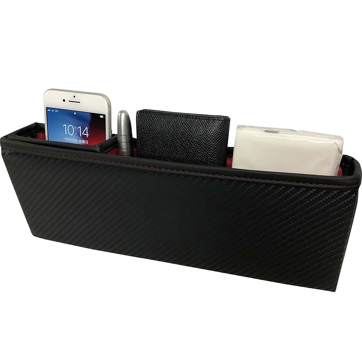 カー用品　上質空間　隙間ポケット　カーボンＲＥＤ