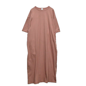 シンプルワンピース　アプリコット