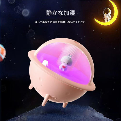 スペースキャラ　ライト付き卓上加湿器ピンクＪＳ１１３