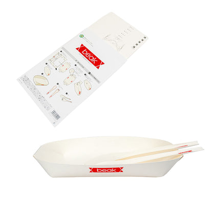 災害備蓄用 折り紙食器beak （ビーク）皿  5枚封筒入り×10セット