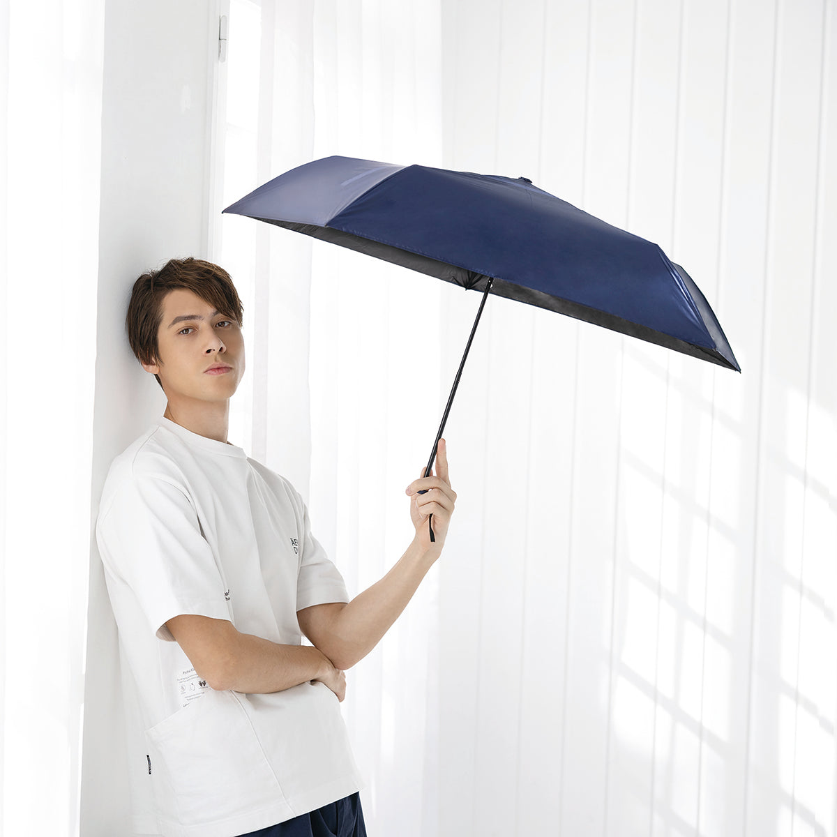 UVAir＋　晴雨兼用折りたたみ傘　ネイビー