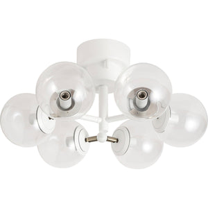 タイニーグラス　シーリングライト６灯　White×Clear