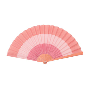 西川庄六　縞々扇子　ピンク