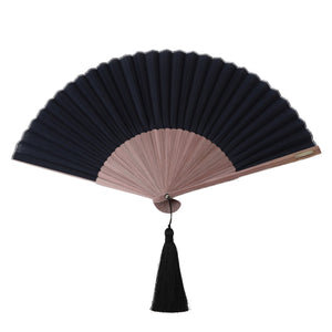 西川庄六　扇子　ｂｙ　Ｃｏｌｏｒ　灰紫×黒