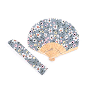 西川庄六　ｓｏｌｅｉｌ扇子　花　グレー