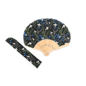西川庄六　ｓｏｌｅｉｌ扇子　草花と小鳥